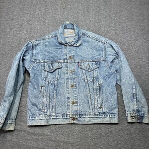 Levi's Trucker Jacket Mens XL Blue Acid Wash Denim 70507 Vintage
